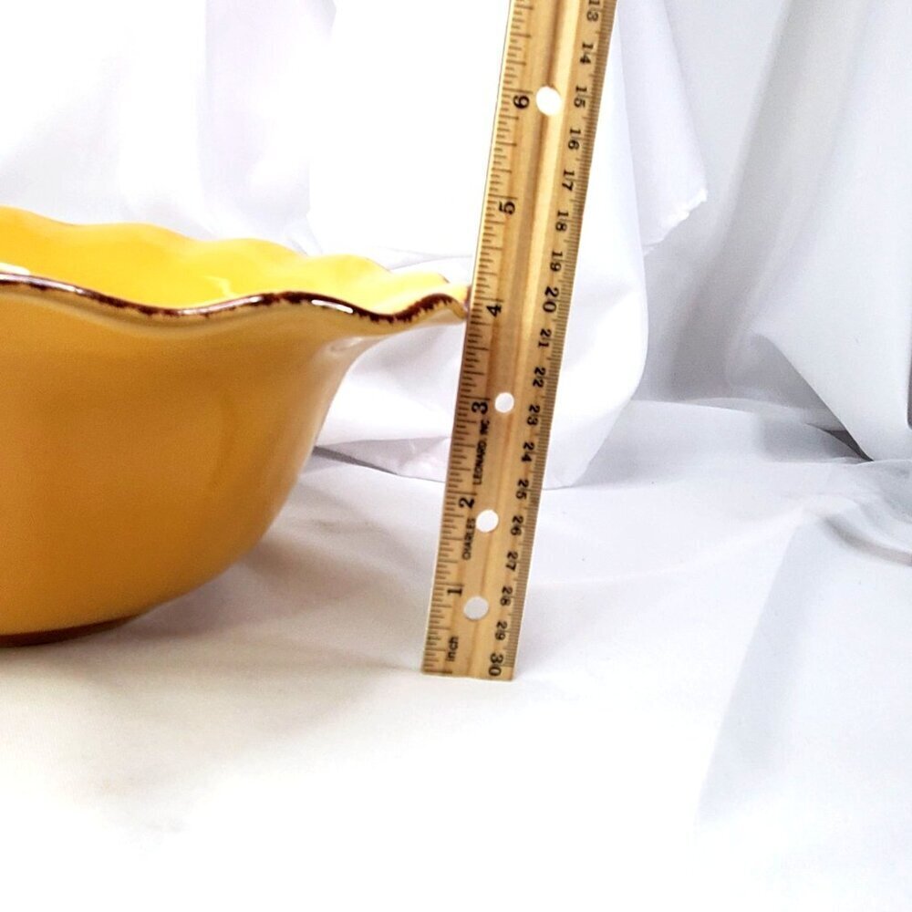 Village Collection Dijon by Park Designs Scalloped Serving Bowl 10" Diameter - Picture 4 of 8